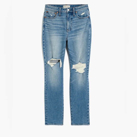 Madewell The Curvy Perfect Vintage Jean in Denman Wash: Ripped Edition - Picture 2 of 7